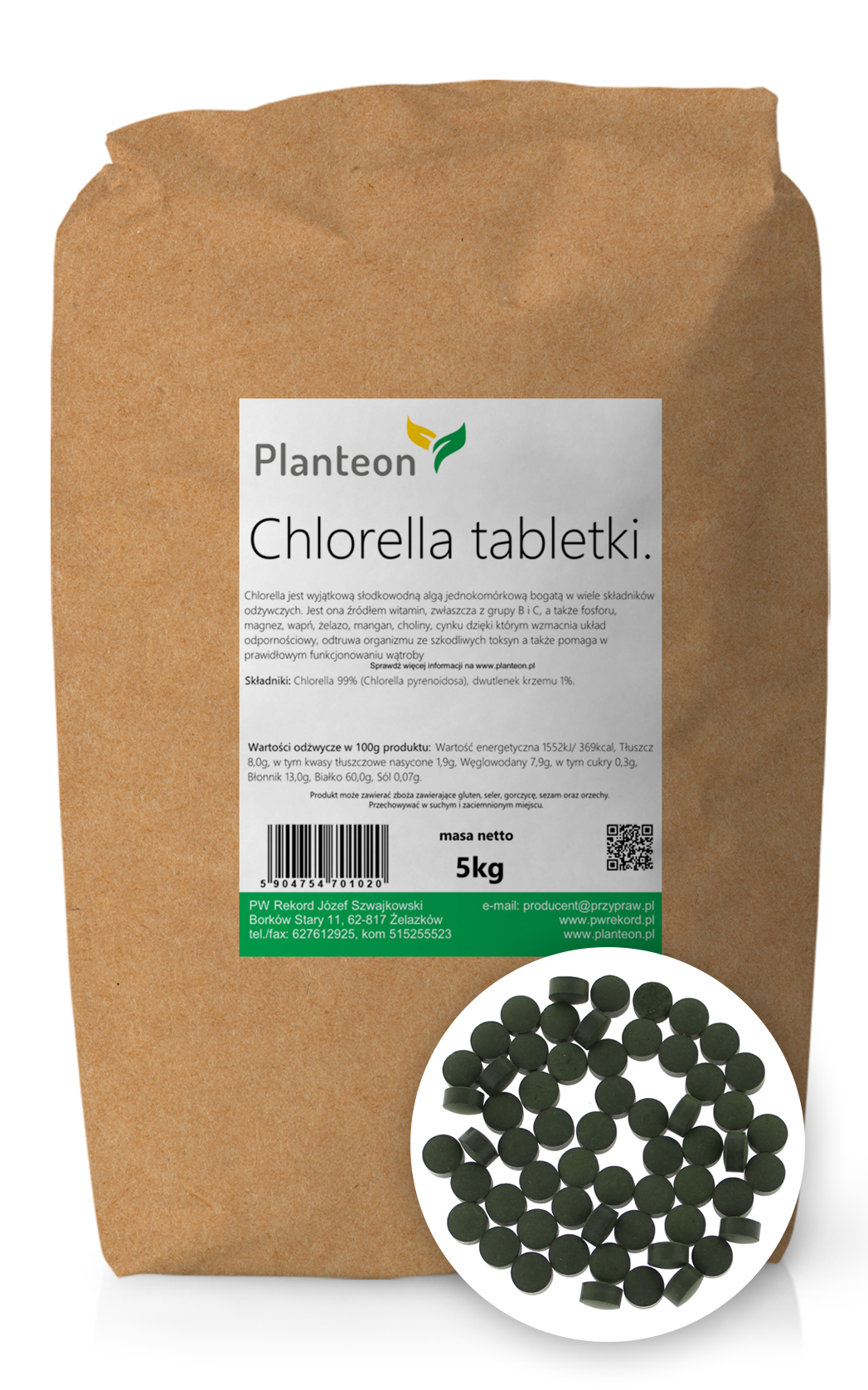 Chlorella tabletki. 5kg