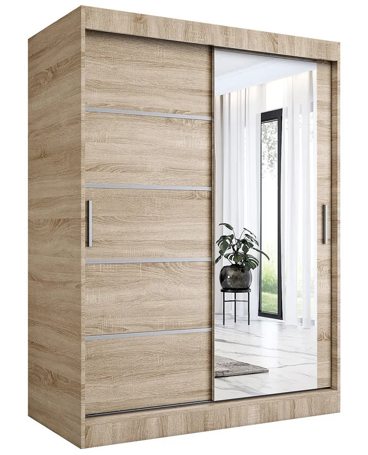 Szafa przesuwna dąb sonoma 150 cm E7-P66
