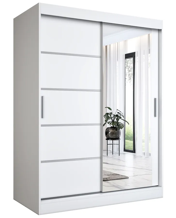 Biała szafa przesuwna 150 cm P3-L72
