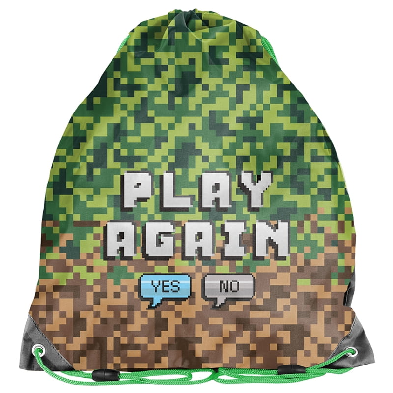 Plecaki worki - Plecak Worek Szkolny Na Buty Paso Minecraft Pixel - grafika 1
