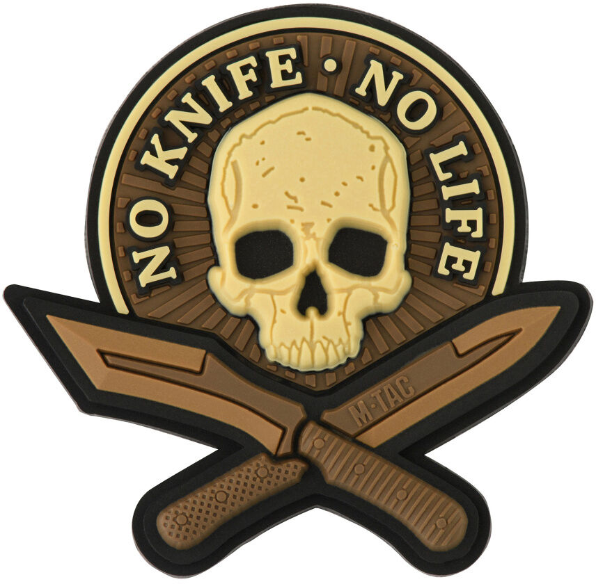 Naszywka M-Tac No Knife - No Life 3D PVC Coyote (51128005)