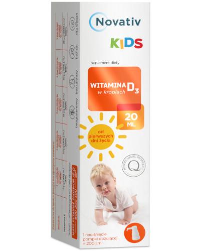 Novativ Kids witamina D3 w kroplach 20 ml