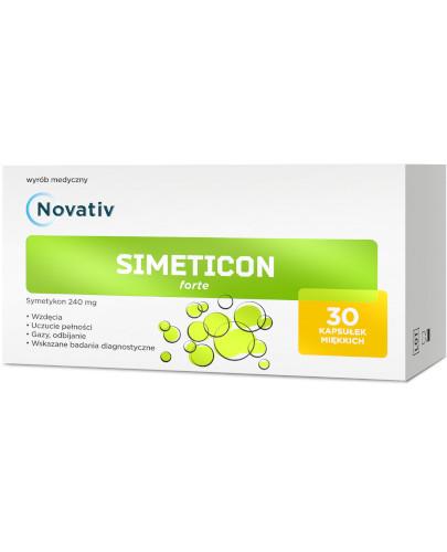 Novativ simeticon forte 30 kapsułek miękkich