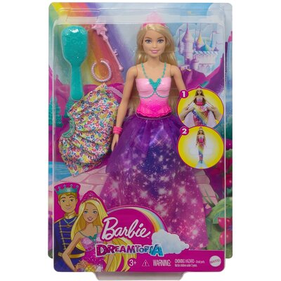Mattel Barbie Dreamtopia 2in1 Księżniczka Syrenia Przemiana GTF92 GTF91