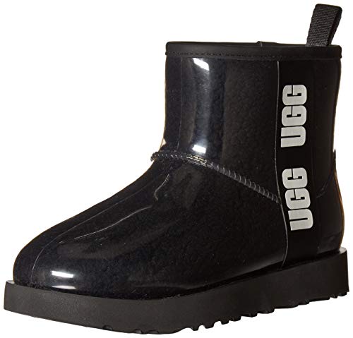 UGG Damskie klasyczne przezroczyste mini botki, Czarny, 37 EU