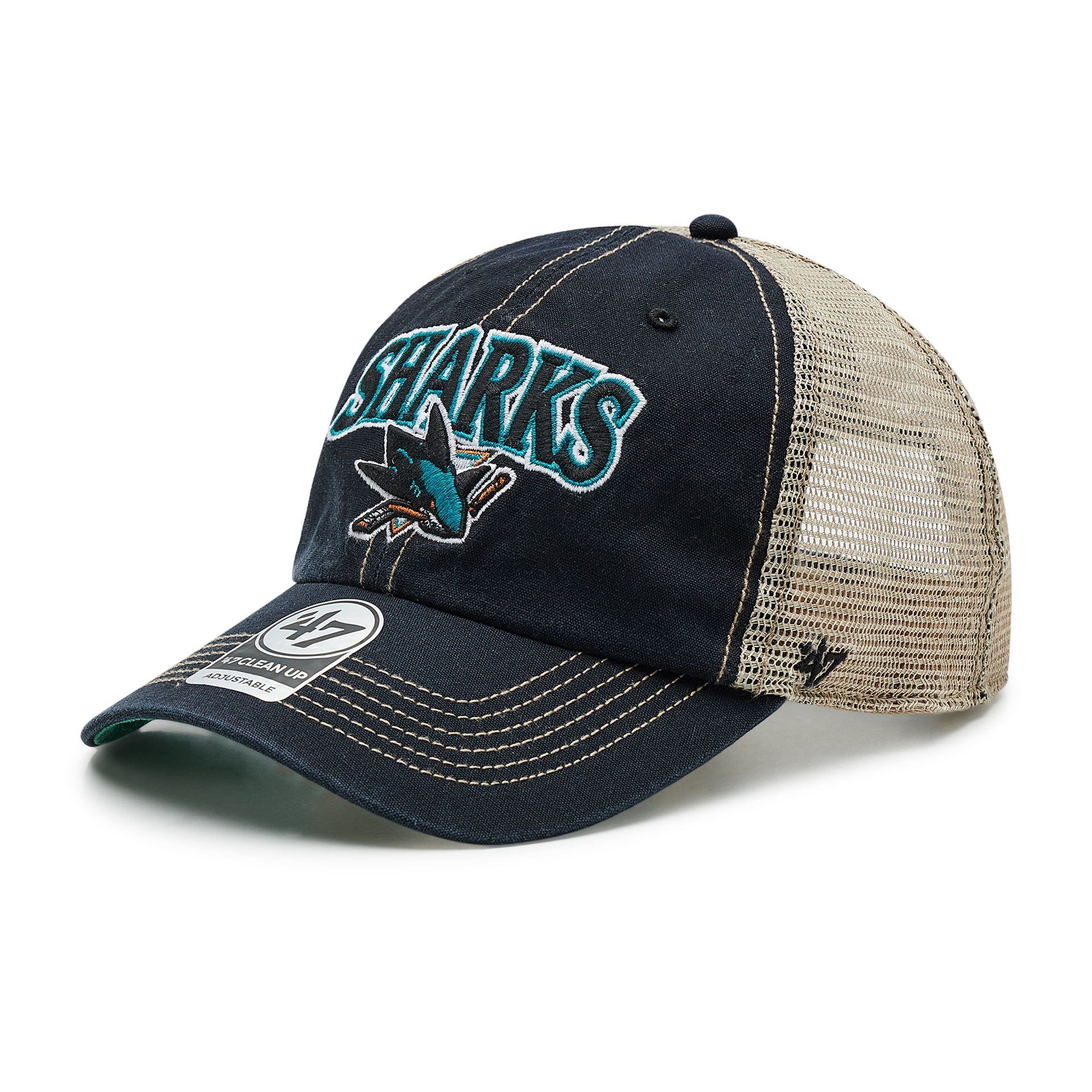 Czapka z daszkiem 47 Brand Nhl San Jose Sharks Trucker H-TSCLA22LAP-VB Vintage Black