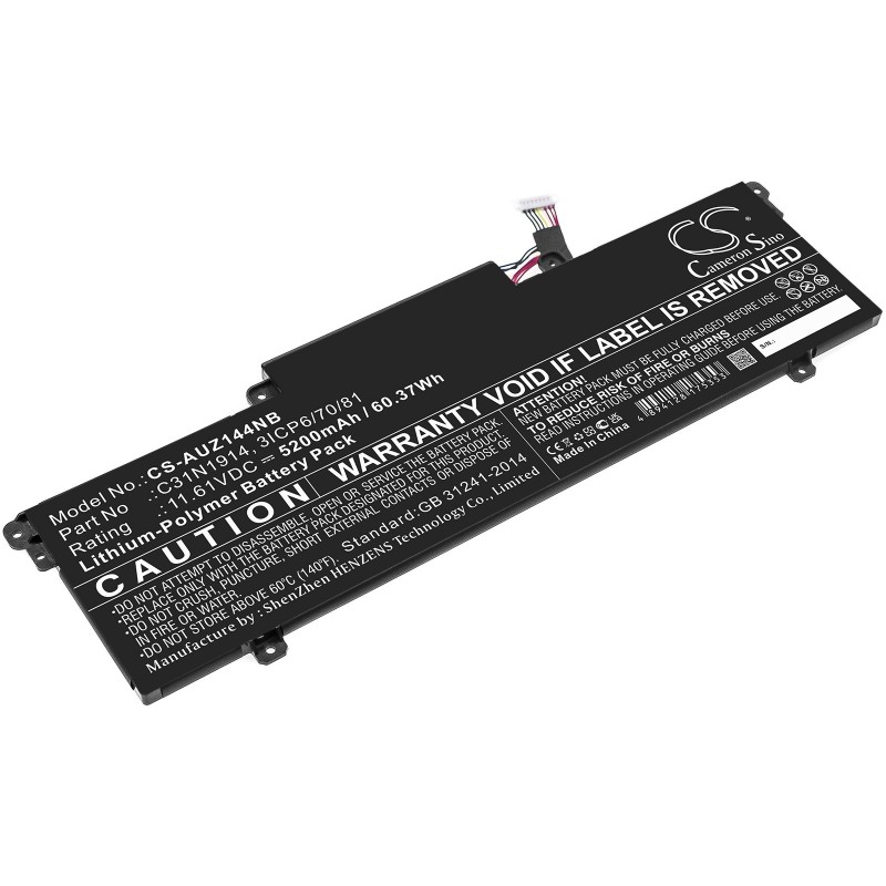 Asus Zenbook 14 UX435EG-AI084T / C31N1914 5200mAh 60.37Wh Li-Polymer 11.61V (Cameron Sino)