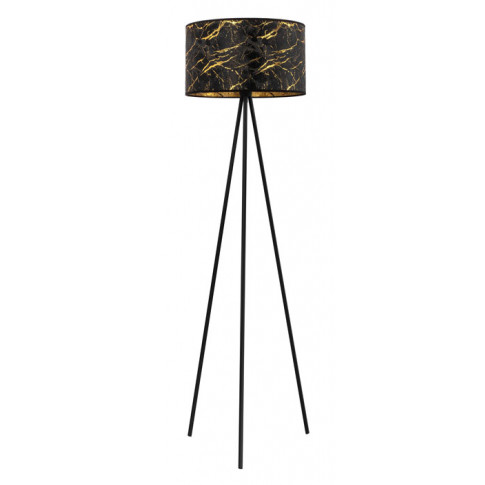 Czarno-złota lampa podłogowa trójnóg - S700-Porsa