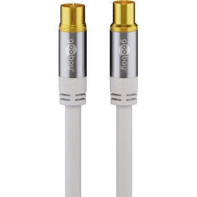Goobay TV antenna cable 135dB white 1m 4x shielded (70313)
