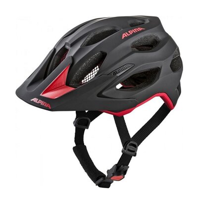 Alpina Carapax 2.0 kask rowerowy górski czarny/czerwony, 52-57 cm (A9725131)