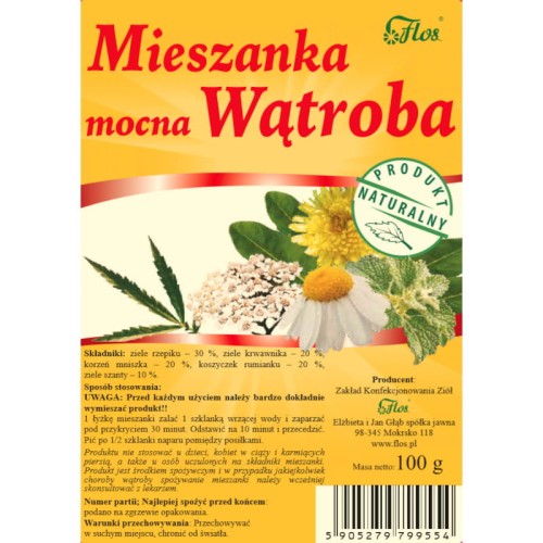 Flos mocna wątroba mieszanka ziołowa 100 g