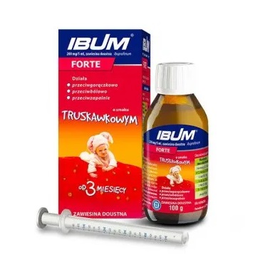 Ibum Forte smak truskawkowy zawiesina doustna 200 mg/5ml 100 g (but.)