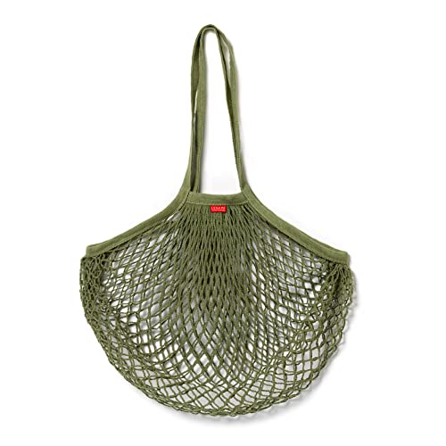 Legami Unisex Cotton torba siatkowa Mesh Bag, 41 x 65 cm z uchwytami, wariant zielony, wytrzymała i praktyczna, maksymalna waga użytkownika 10 kg, 100% bawełna, można prać w pralce