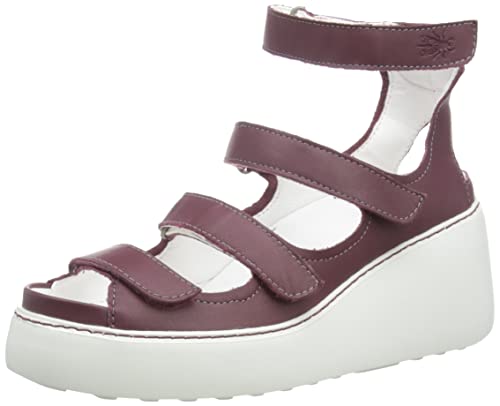 Fly London Sandały damskie Drop521fly Wedge, Czerwony - czerwony (bordowy) - 42 EU