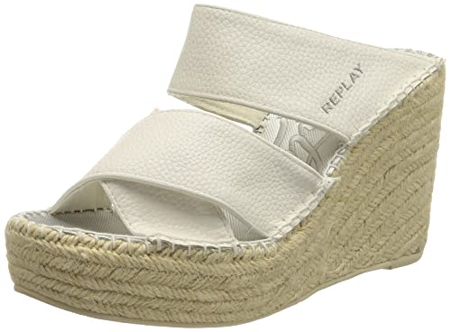 Replay Damskie kapcie Jess Mule, 061 White, 38 EU