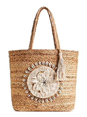 Desigual Damska torba na ramię Bols_tulum shopper Umh, biała, rozmiar uniwersalny UE, biały, jeden rozmiar