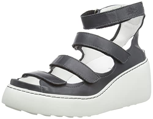Fly London Sandały damskie Drop521fly Wedge, Czarny - 42 EU