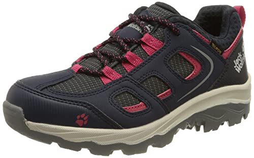 Jack Wolfskin Unisex Vojo Texapore Low K buty trekkingowe, Ciemnoniebieski różowy - 37/37.5 EU