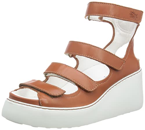 Fly London Sandały damskie Drop521fly Wedge, Cegła - 42 EU