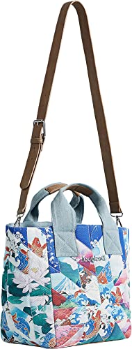 Desigual Damska torba na zakupy Bols_wild Easter Valdivia, rozmiar uniwersalny, niebieski - niebieski - jeden rozmiar