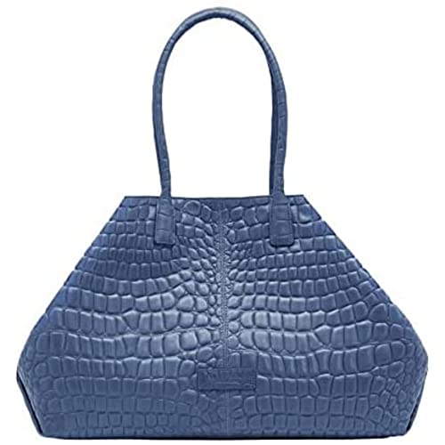 Liebeskind Berlin Damska Noos uzupełnienie Waxy Croco Chelsea Shopper L, Mykonos Blue-5550,