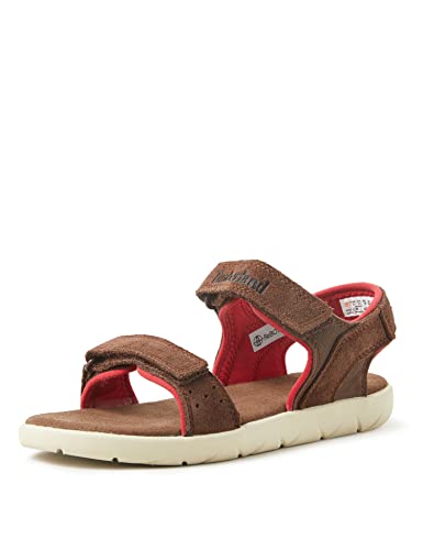 Timberland Unisex dziecięcy Nubble L/F 2 pasek sandały podstawowe, Ciemnobrązowy Zamsz - 40 EU