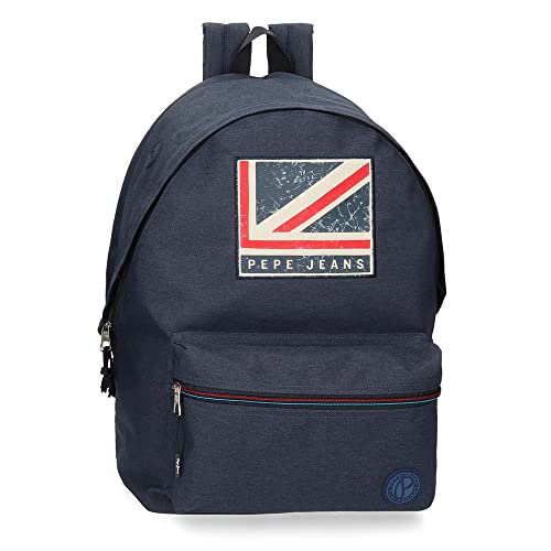 Pepe Jeans Aidan plecak na laptopa, podwójna kieszeń, 15,6 cala, niebieski, 31 x 44 x 17,5 cm, poliester, 20,46 l