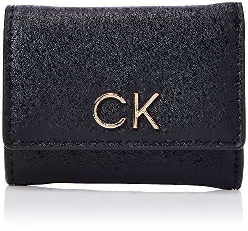 Calvin Klein Damski portfel Re-Lock Tri-Fold, - Ck czarny - One Size