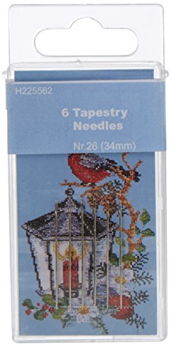 TSL 6 x igły do gobelinu, metal, srebro, 26-34 mm