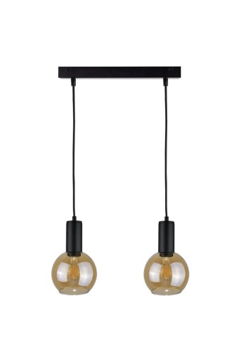 Jantar lampa wisząca 2-punktowa czarna 1971