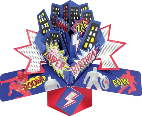 Second Nature 'Super Hero' kartka urodzinowa Pop Up - POP201
