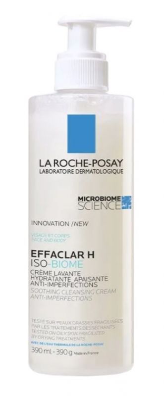 La Roche-Posay Effaclar H ISO-Biome kojący krem myjący przeciw niedoskonałościom, 390 ml