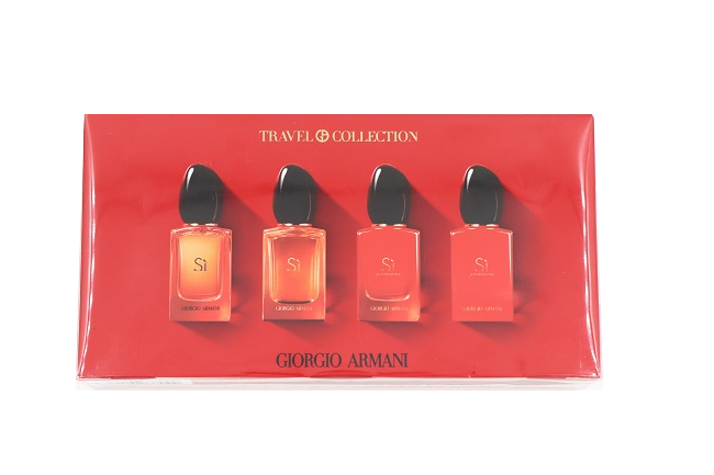 Giorgio Armani zestaw miniaturek - Si EDP 7 ml + Si Intense EDP 7 ml + Si Passione EDP 7 ml + Si Passione intense EDP 7 ml