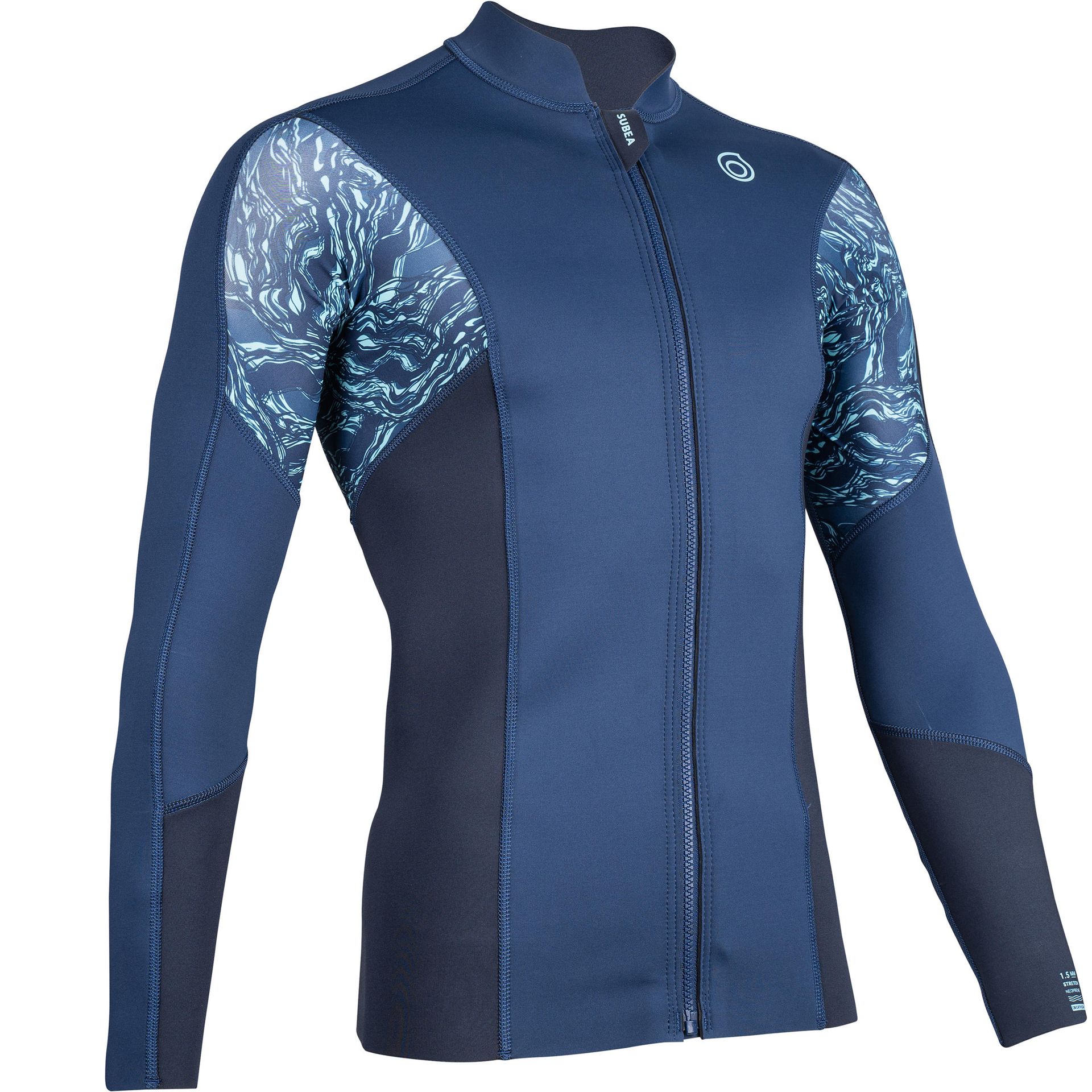 SUBEA Top Długi Rękaw Do Snorkelingu 900 Z Neoprenu Męski 3583787775561