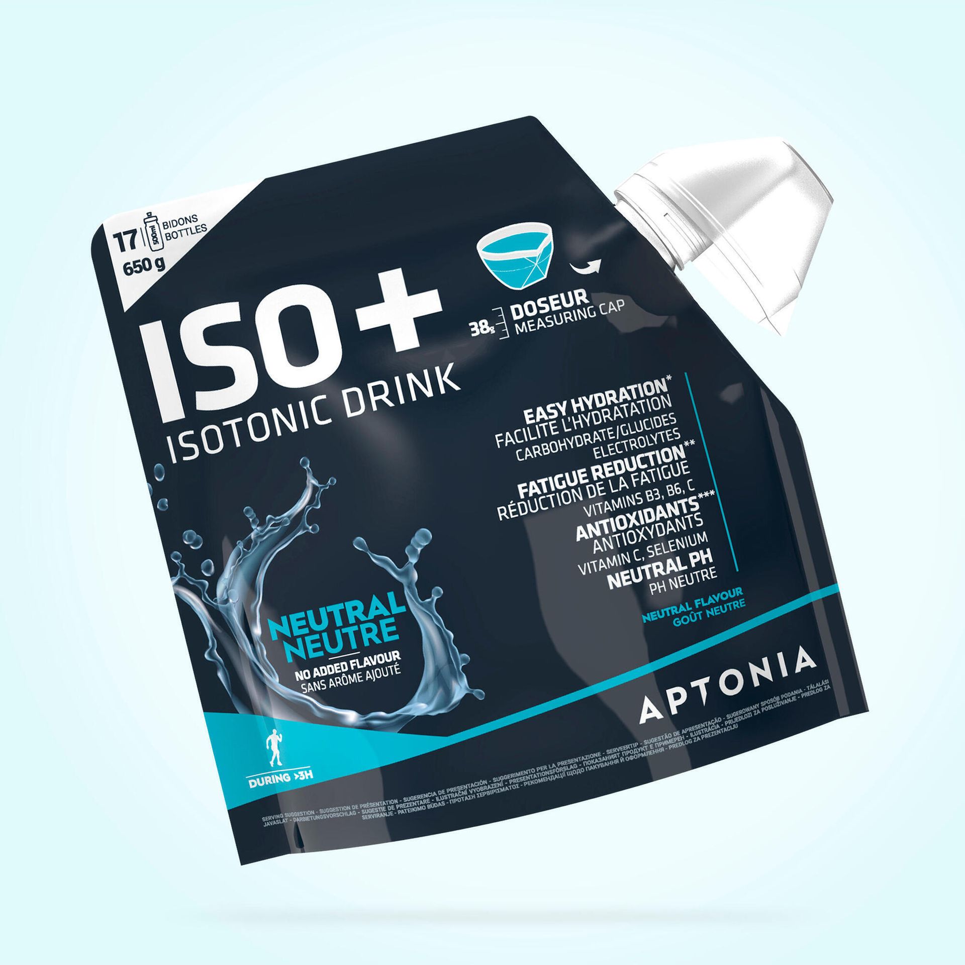 Napój izotoniczny w proszku ISO+ o neutralnym smaku 650 g