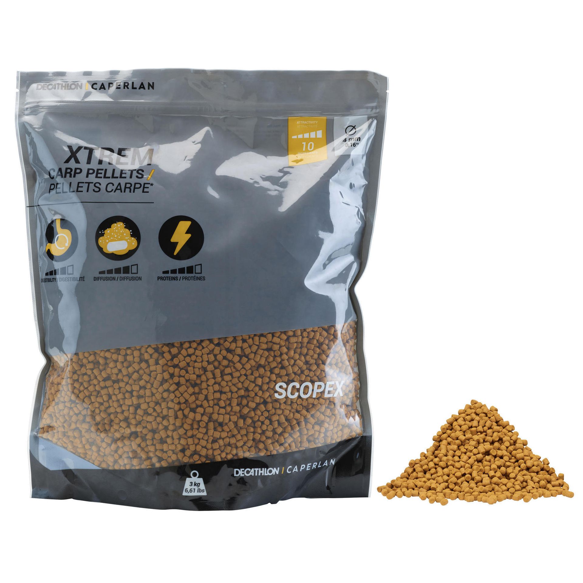 CAPERLAN Pellet Xtrem 3kg 4mm Scopex Unisex