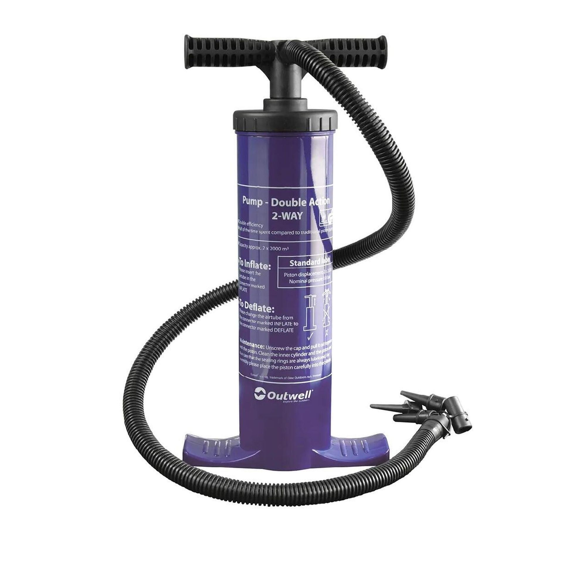Outwell dorosłych Double Action tłok pompa 2-WEG, niebieska, One Size 590320