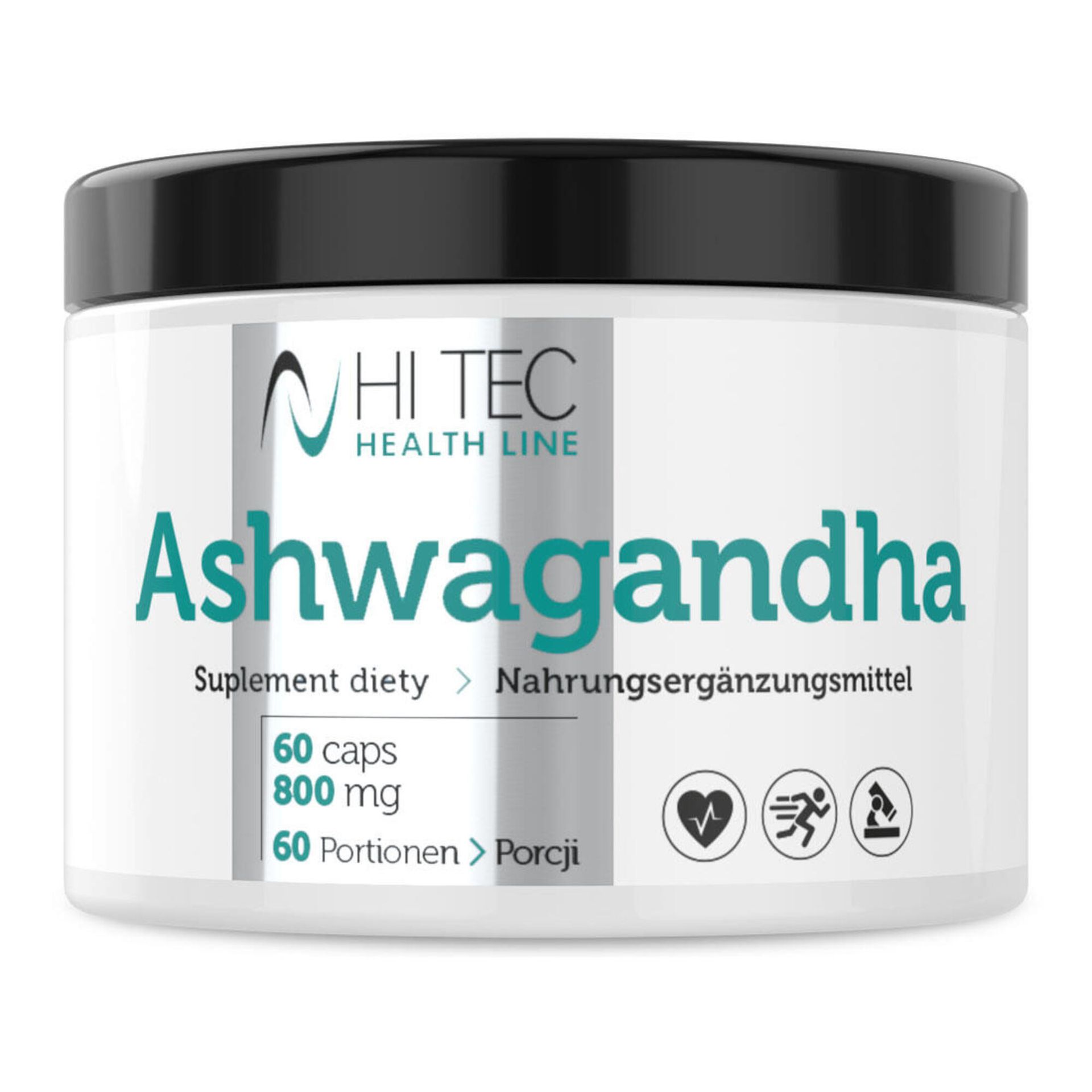 HI TEC HEALTH LINE Ashwagandha 60 kaps/ 800 mg