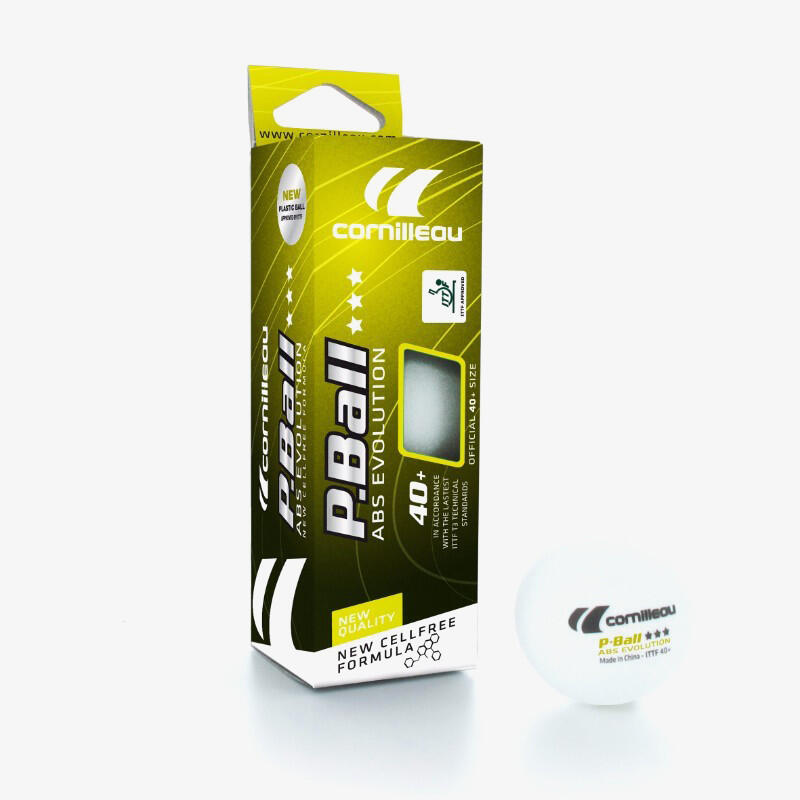CORNILLEAU Piłki DO TENISA STOŁOWEGO P-BALL ITTF BIAŁ. 3SZT. / 310550