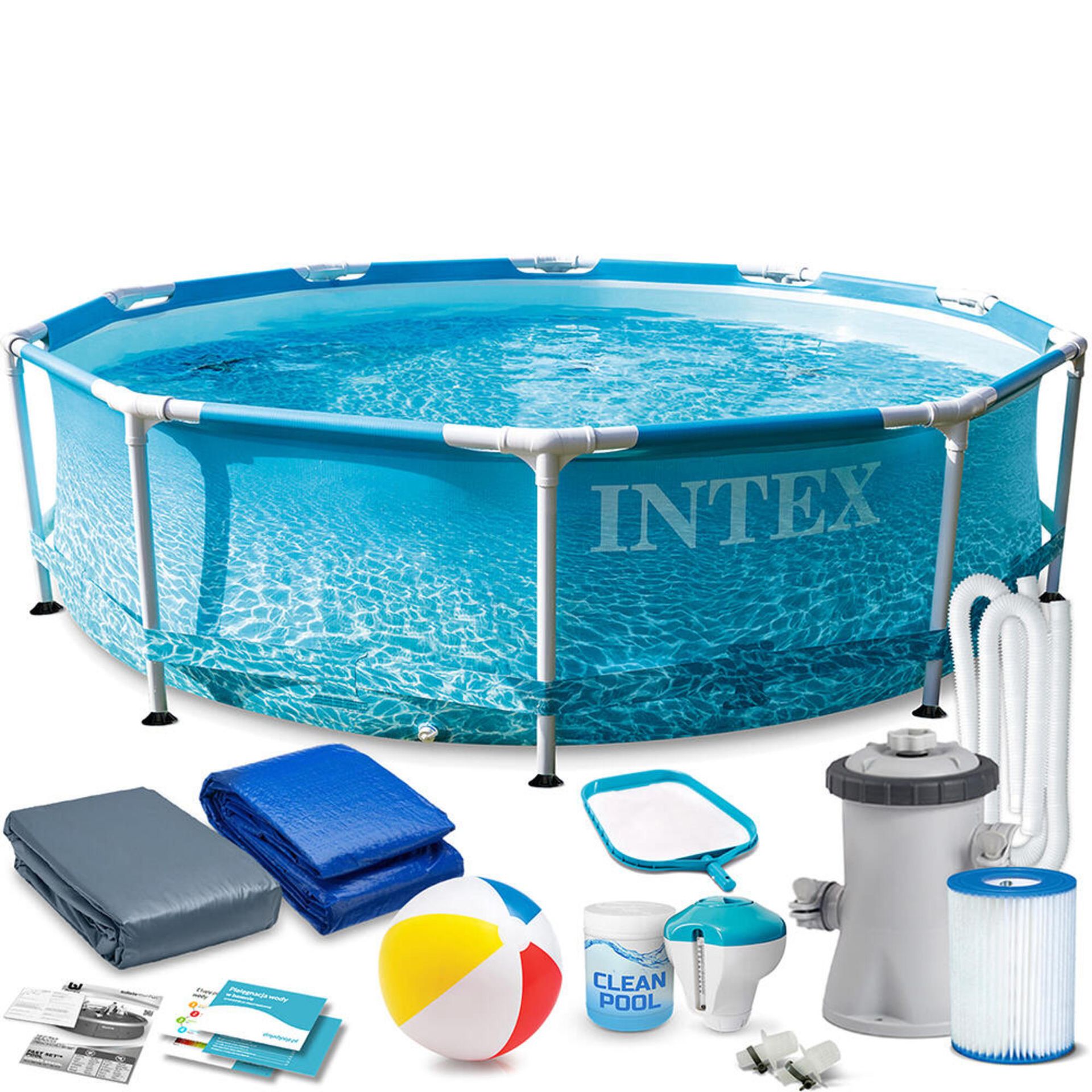 Basen stelażowy do ogrodu Intex 305 x 76 cm zestaw 15w1