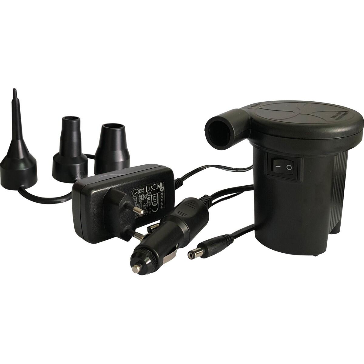 Jilong DC AC Pump elektryczny pompa powietrza do przyłącza 230 V gniazdka lub 12 V (gniazdka zapalniczki samochodowej) o maks. ciśnienie 2500 PA 6920388609197