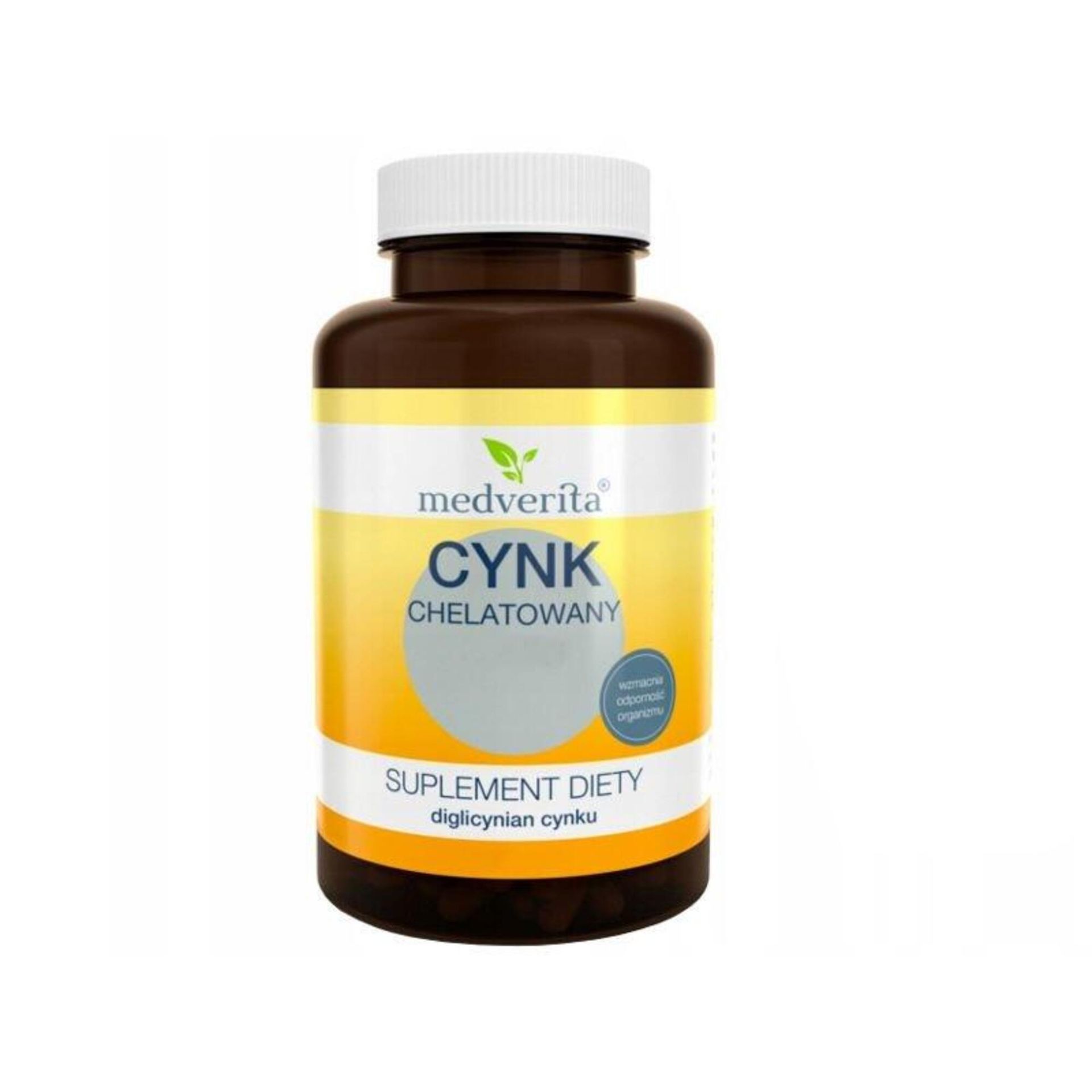 Medverita Medverita Cynk Chelatowany 25 mg - 120 kapsułek MED895