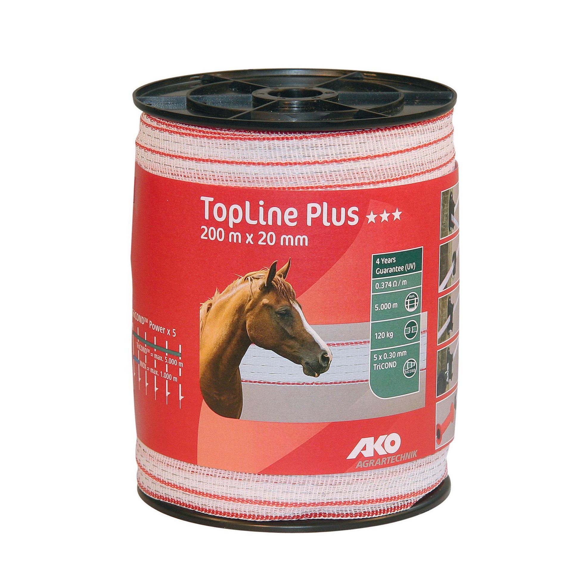 Taśma ogrodzeniowa Top Line Plus, 20 mm x 200 m