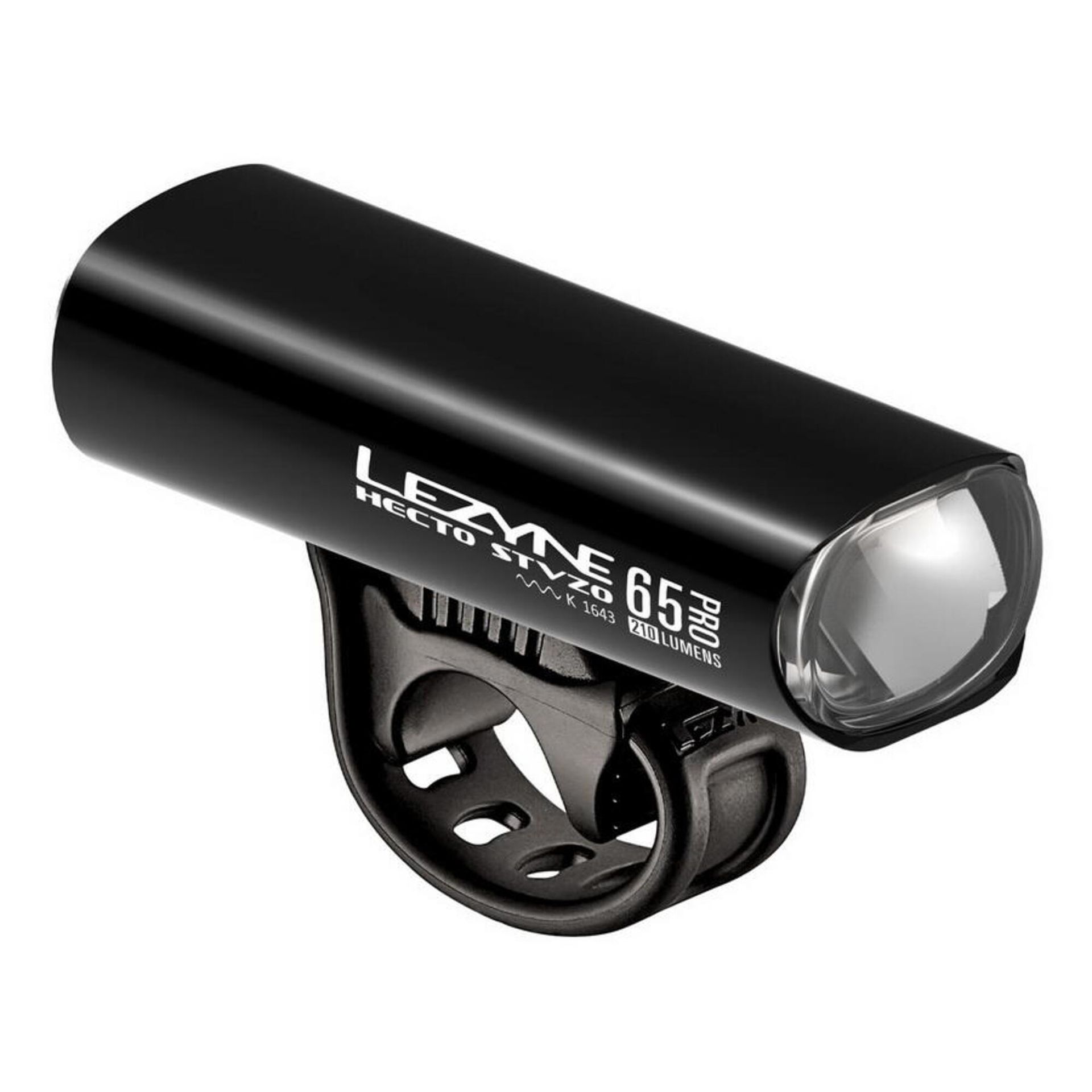 LEZYNE LED Hecto Drive Pro 65 Reflektor przedni LED, black 2021 Lampki przednie na baterie 452000016
