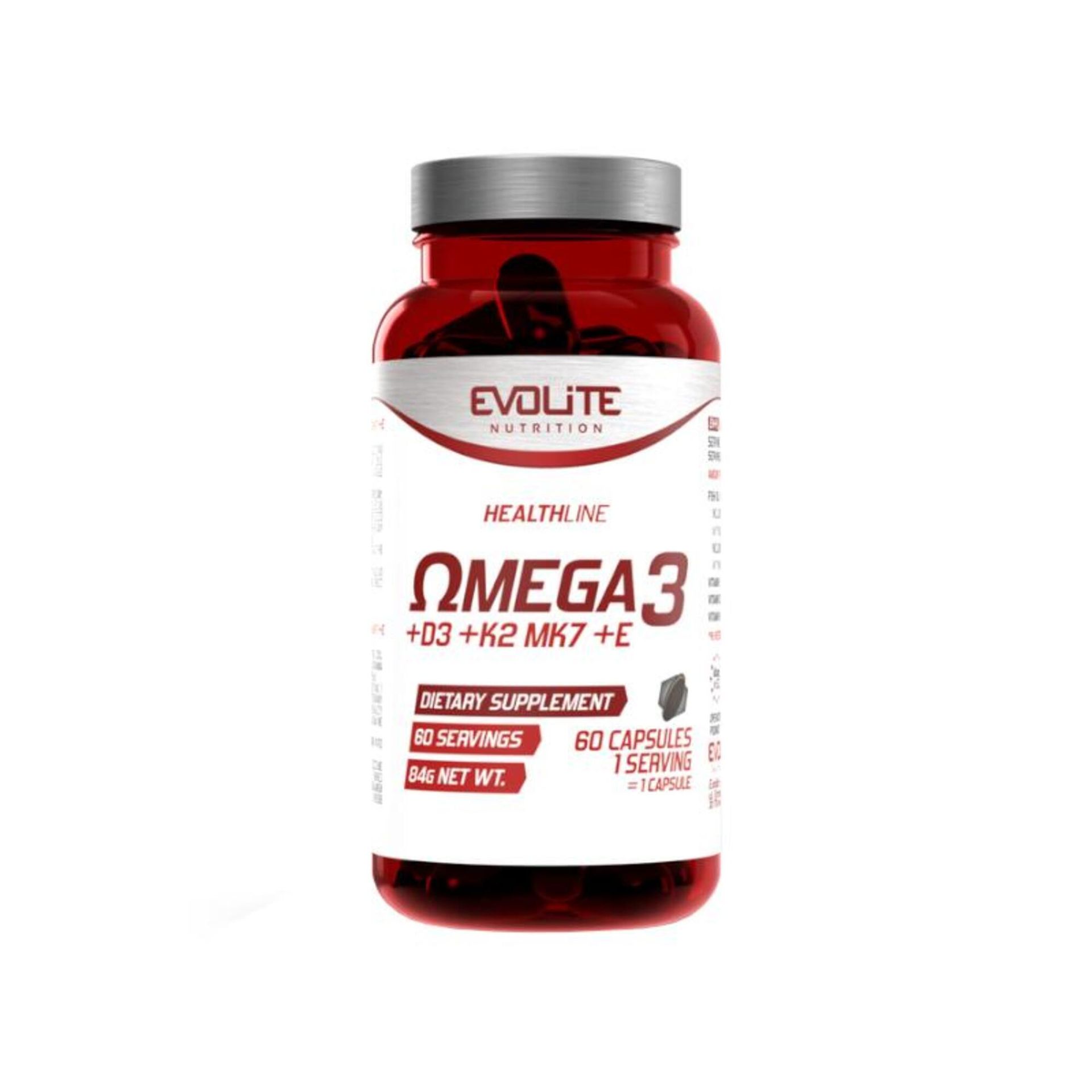 Omega Pharma Evolite Nutrition Evolite 3 + D3 + K2 MK7 + E 60 kaps.