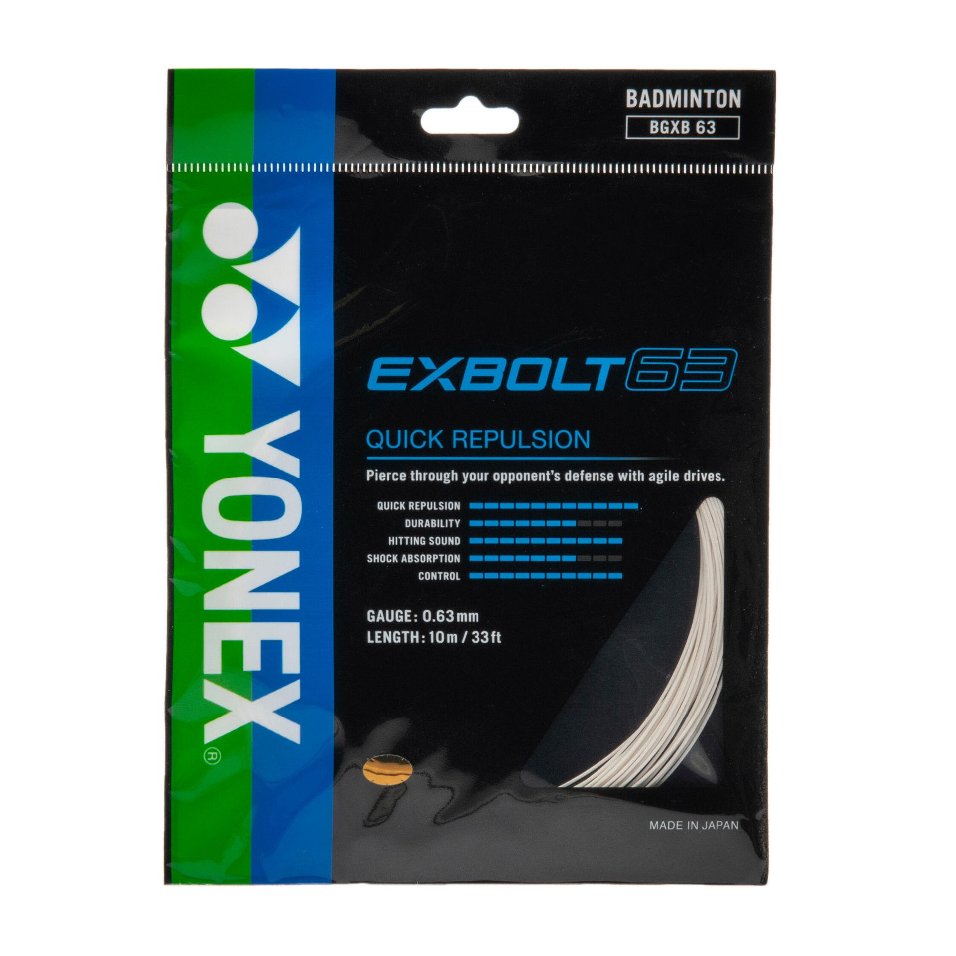 Naciąg do badmintona Yonex BG Exbolt 63