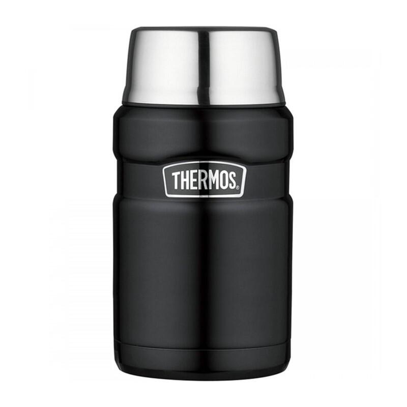 Thermos ze stali nierdzewnej Król pożywienia Flask  Matt Black (710 ML) 101540