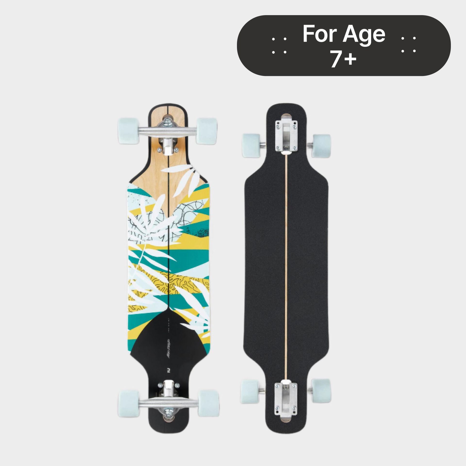 OXELO Deskorolka Longboard 100 Drop Mini Floral unisex