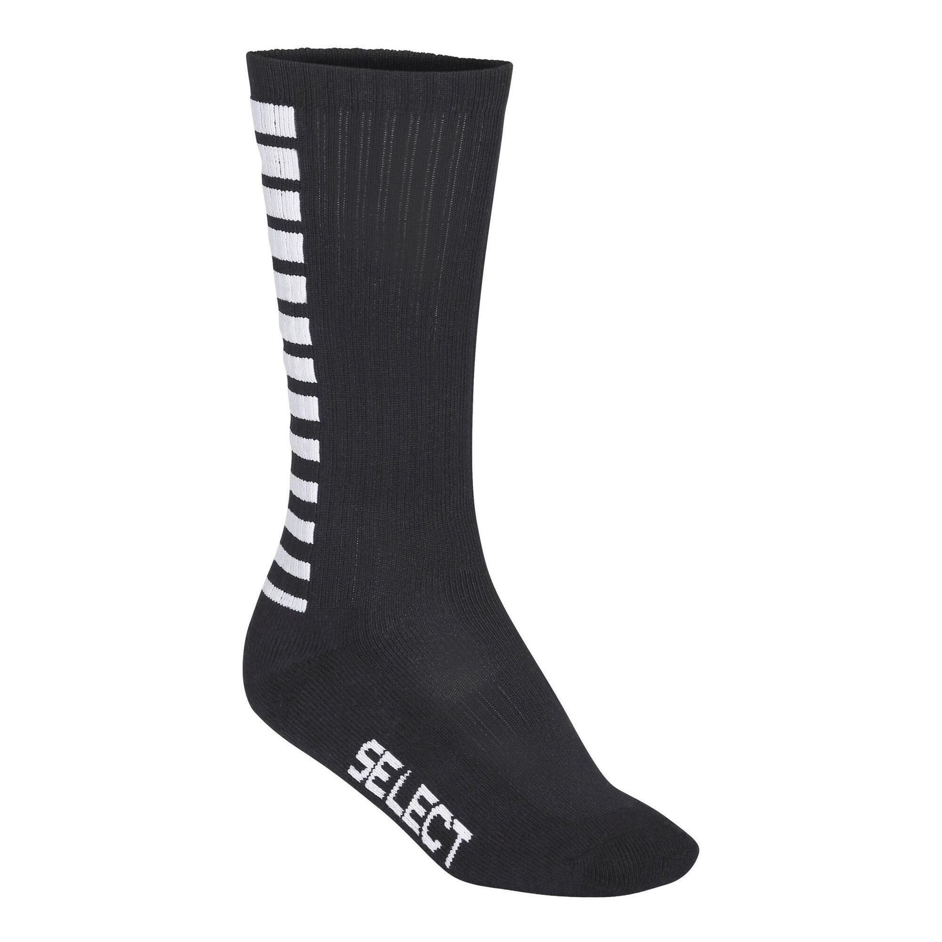 Skarpety piłkarskie treningowe męskie długie Select Striped czarne