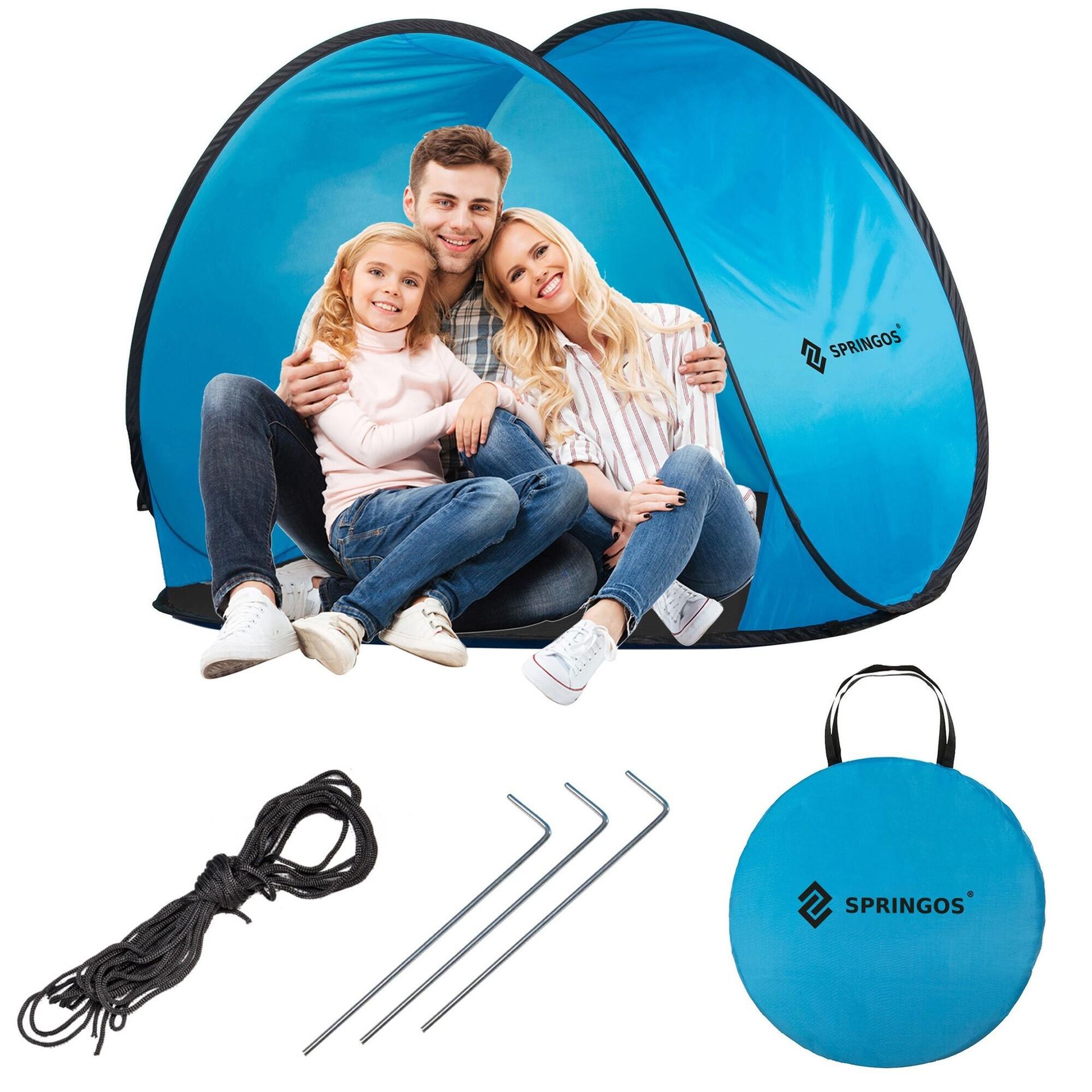 SPRINGOS Namiot samorozkładający się pop up 150 x 120cm niebieski PT002